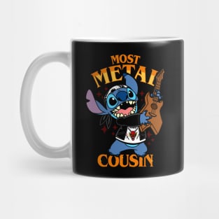 Cute Metalhead Hero Eddie 80's Guitarist Musician Cartoon Mashup Parody Mug